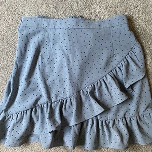 Size 8 Nasty Gal Blue Tie Back Mini Skirt